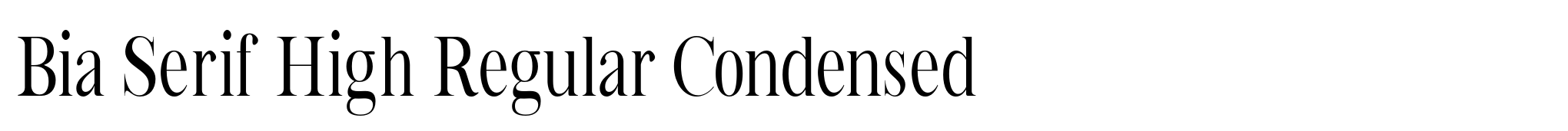 Bia Serif High Regular Condensed image